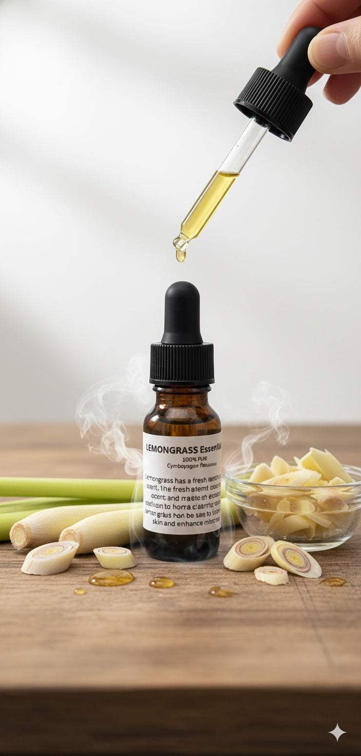 LEMONGRASS ESSENTIAL Oil Cymbopogon Flexuosus