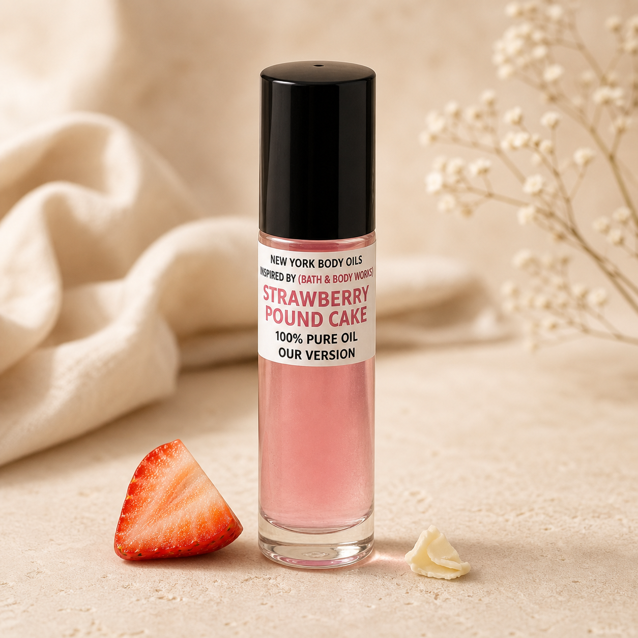 Perfume Body Oil by Bath & Body Works Strawberry Pound Cake refreshed ecommerce image