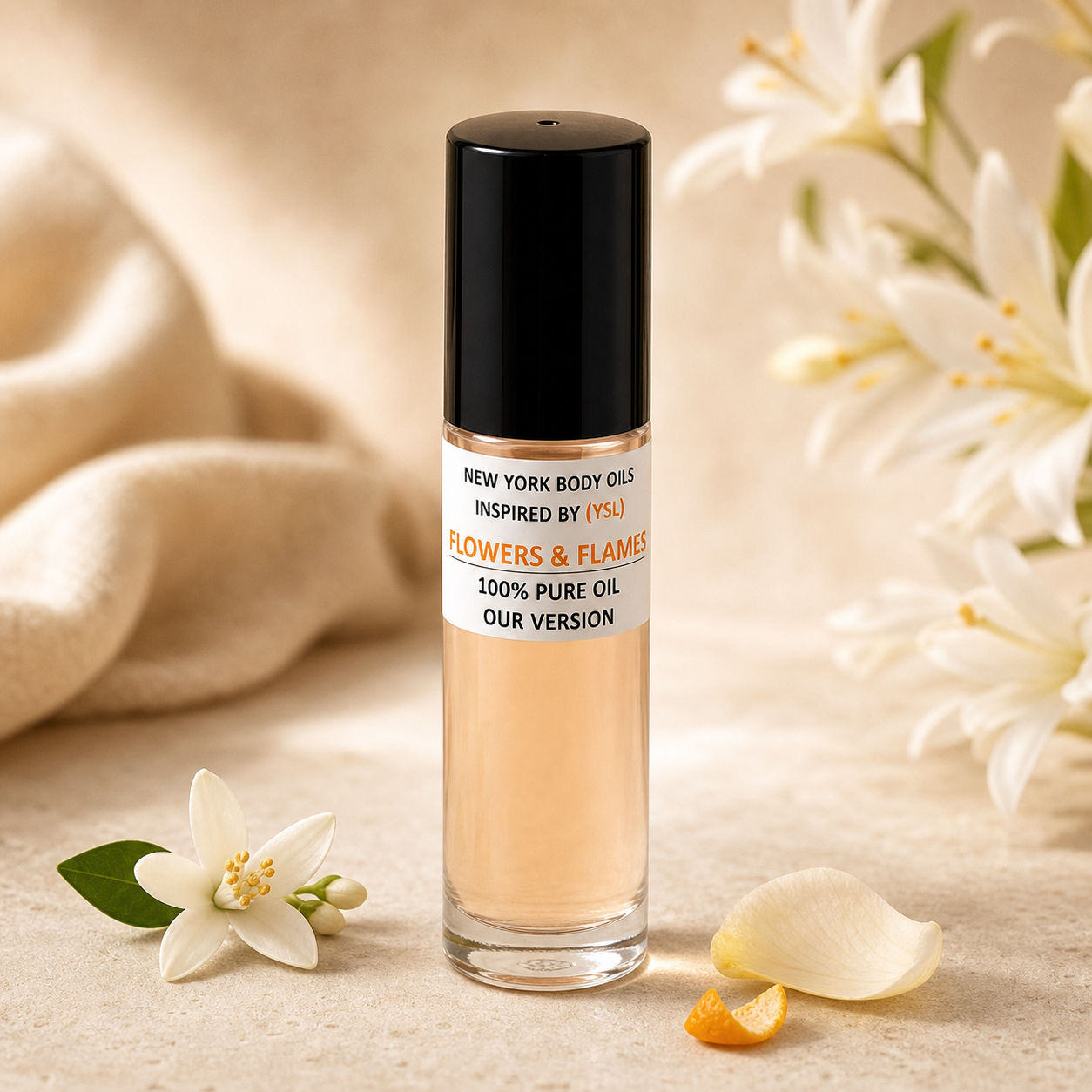 Perfume Body Oil Inspired by YSL Flowers & Flames refreshed ecommerce image